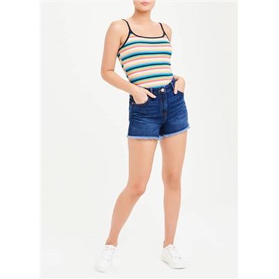 Raw Hem Denim Shorts