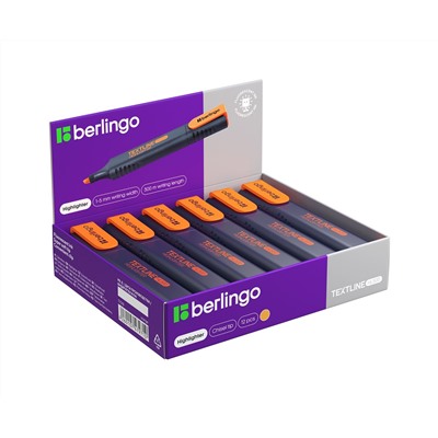 Текстовыделитель Berlingo "Textline HL500" оранжевый, 1-5мм