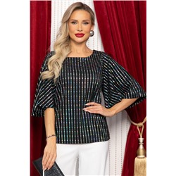 Блуза праздничная Ты ослепляешь! (черная) Б14697-7М