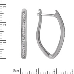 Серьги 'Галочка' с фианитами ТПСК.600ФТR