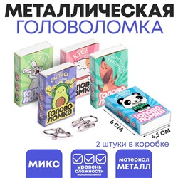 Головоломка «Прокачай мозги» металл, МИКС