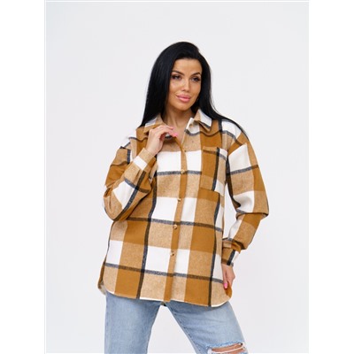 930 Рубашка клетка коричневый Свт