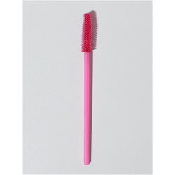 Щёточки для бровей и ресниц, силиконовые, набор - 50 шт., 10.5 см, розовая