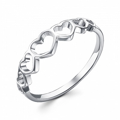 Кольцо родированное серебро 925*