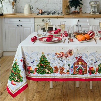 Скатерть новогодняя «Этель. Новогодняя сказка», 150×220 см ±3 см с ГМВО, 100% хлопок