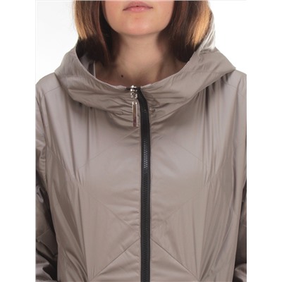 22098 DK.BEIGE Куртка демисезонная двухсторонняя женская (80 гр. синтепон)