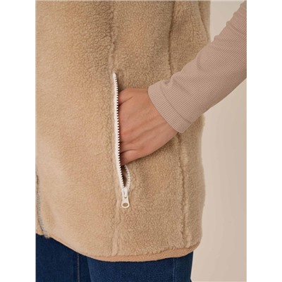 Жилет Альпика меховой из верблюжьей шерсти на молнии тонкий