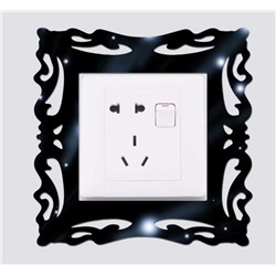 Накладка под выключатель black pattern