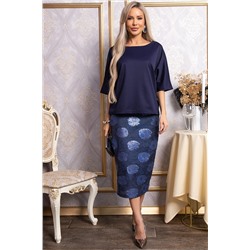 Юбка миди Ялта (синяя) Ю14841-10М