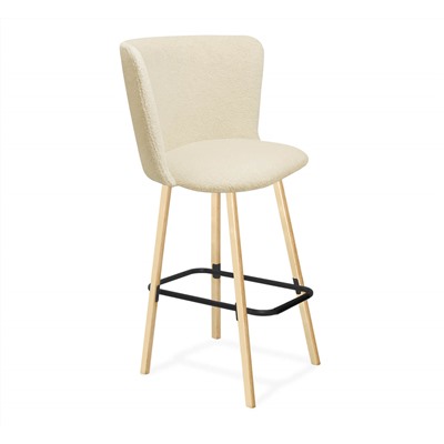 Стул барный SHT-ST36/S94
                        бежевый / прозрачный лак / черный муар