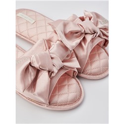 Тапочки «Атласные бантики» розовые