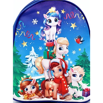 Рюкзак детский «Дружный Новый год» лошадки, 33×25 см