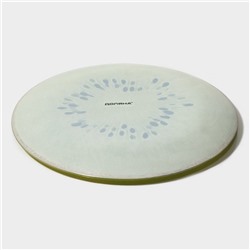 Тарелка Доляна «Романтичный киви», d=18 см, стекло, зелёная