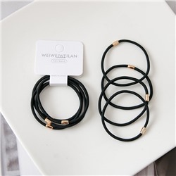 Набор резинок для волос цвет МЕТАЛЛИК с клепкой 4 шт.