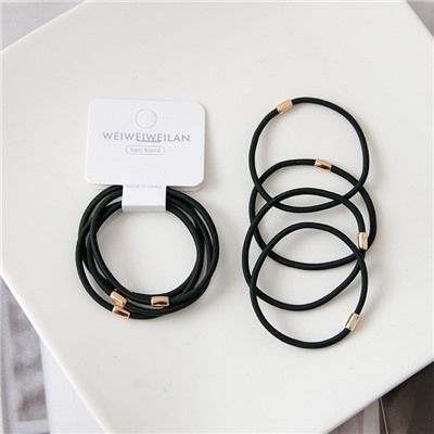 Набор резинок для волос цвет МЕТАЛЛИК с клепкой 4 шт.