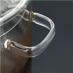 Кастрюля из жаропрочного стекла «Геометрия», 1500 мл