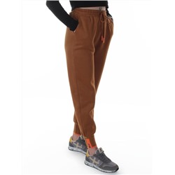 2528-K BROWN Брюки спортивные утепленные женские (85% хлопок, 10% полиэстер, 5% спандекс)