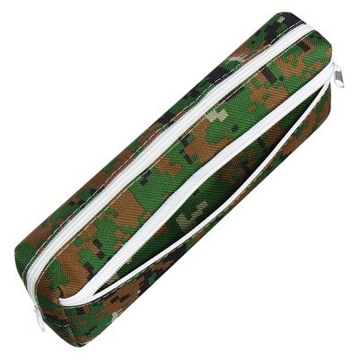 Пенал мягкий 2 отделения, 80 х 210 х 40 мм, объёмный, Calligrata "Миллитари", хаки