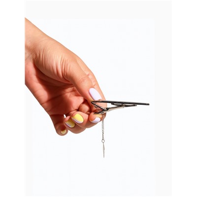 Набор мужской медный «Запонки + Зажим для галстука» прямоугольник с эмалью, чёрно-серебристый