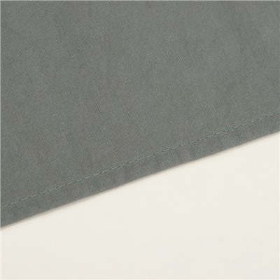 Простыня 1.5 спальная SL Home Cotton, 160×245 см, тёмно-зелёная, жатый хлопок