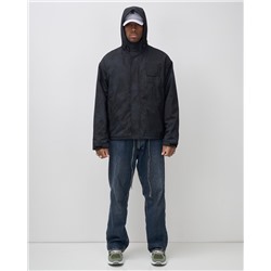 Куртка спортивная мужская весна осень черного цвета 25473Ch