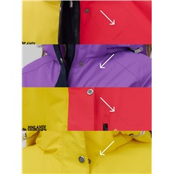 Горнолыжный костюм женский зимний УЦЕНКА малинового цвета 02818M