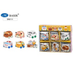 Ластик фигурный "МАШИНКИ-зверюшки" 46х35 мм ER-8111 Basir