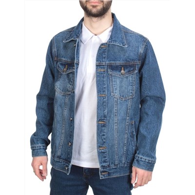 5925 BLUE Куртка джинсовая мужская JEANS FASHION (80% хлопок, 15% полиамид, 5% спандекс)