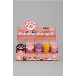 Точилка для карандашей "Soft paw", mix, шоу-бокс 24 шт.