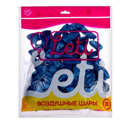 Шар латексный 5“, хром, набор 100 шт, цвет синий