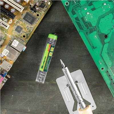 Припой с канифолью, D 1.5 мм, 10 г, POS61, в пластмассовой тубе Сибртех