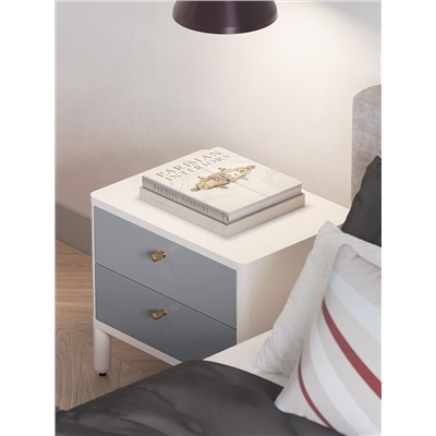 Тумба прикроватная Saga, Hordur, 55х40х50 см, белая