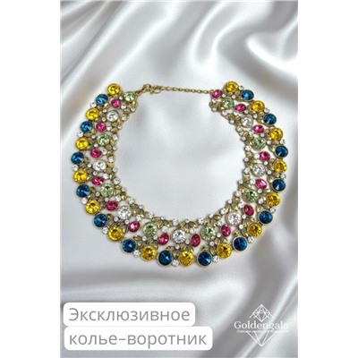 Колье-воротник с кристаллами П4/05