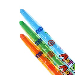 Мелки восковые Crown, 24 цвета, круглые, выкручивающийся стержень