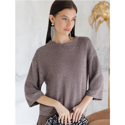 Джемпер из хлопковой пряжи с пайетками