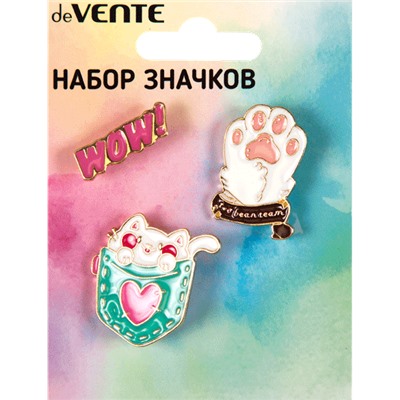 Набор значков "deVENTE. Cute Cat" эмалированные 8092132/Китай