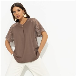 Футболка комбинированная с кружевом, Гармония без усилий