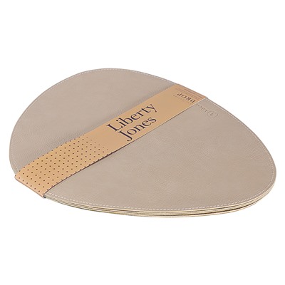 Набор из 2-х двухсторонних сервировочных салфеток Drop, 33х41 см, зеленый/бежевый