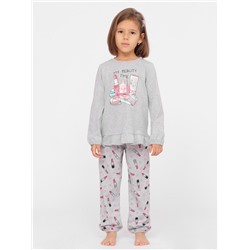 Пижама для девочки Cherubino CSKG 50084-11 Светло-серый меланж Baby Boom