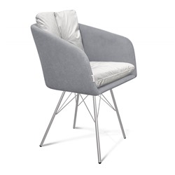 Стул SHT-ST43-2/S37
                        стальной серый / серое облако / хром лак