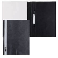 Скоросшиватель А4 пластик Hatber 140/180мкм Черный AS4_00101/10/Россия