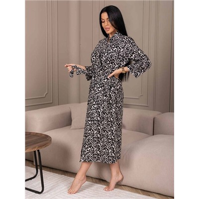 Женский халат мод.1874/7 / Черный