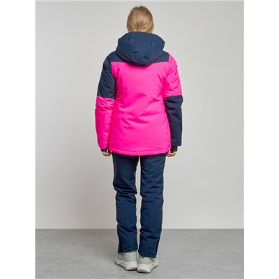 Горнолыжный костюм женский зимний розового цвета 03307R