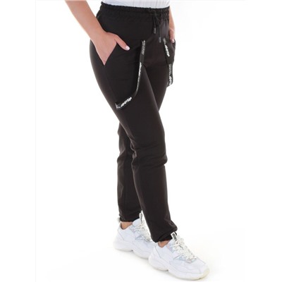 QB-81 BLACK Брюки спортивные женские (95% хлопок, 5% стрейч) P&S