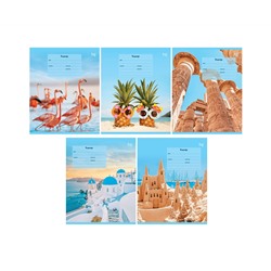 Тетрадь 18л., клетка BG "Holidays", выб.лак
