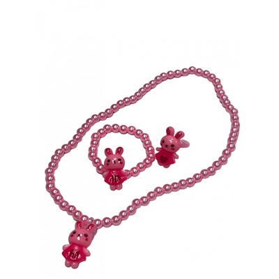 Набор бижутерии из трех предметов для девочек 6 комплектов