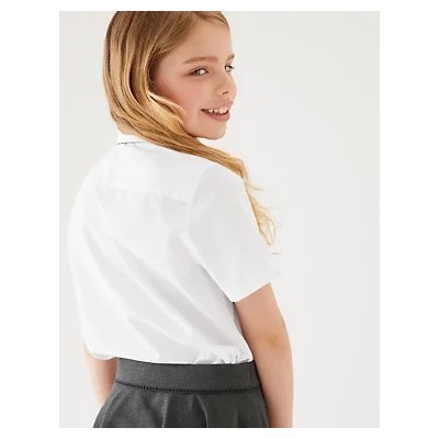 3pk Girls' Plus Fit Easy Iron School Shirts (4-18 Yrs)