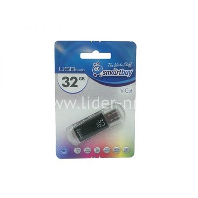 USB Flash  32GB SmartBuy V-Cut черный