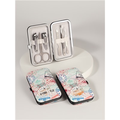 УЦЕНКА Набор маникюрный «Штамп», 6 предметов, разноцветный