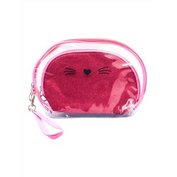 Sunflower Набор женских косметичек 526, 2 шт., розовый, прозрачный